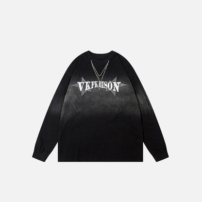 Y2k Chain Gradient Sweatshirt