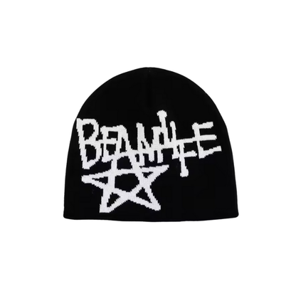 Beanie Hat Knitting Letter Star