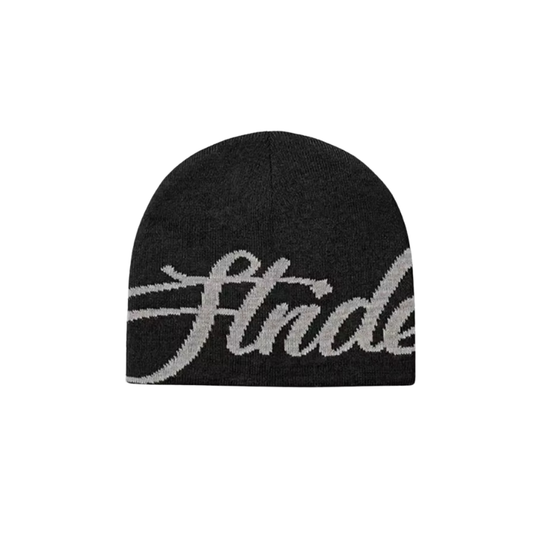 Letter Beanie Hat Embroider Knit Warm Cap